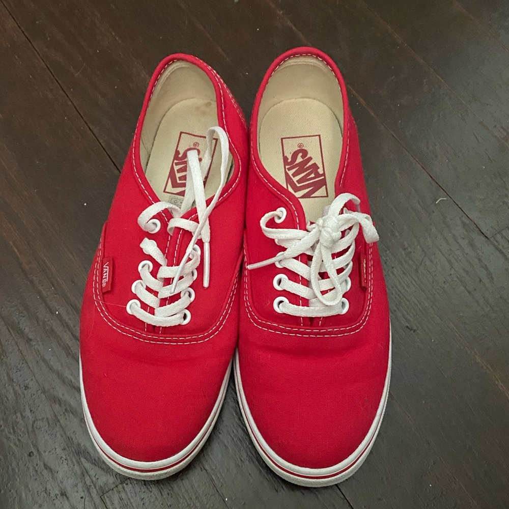 Vans Red Canvas Sneakers